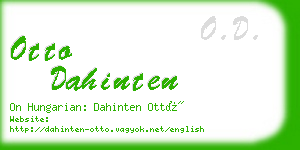 otto dahinten business card